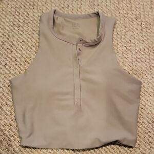 Abercrombie Ypb Henley Snap Up Workout Tank Top Medium